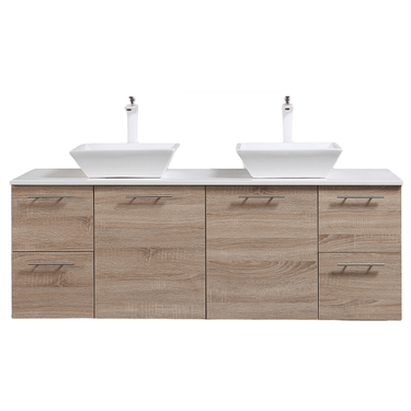 Eviva Eviva Luxury 60 Inch Bathroom Vanity with Top Bathroom Vanity Eviva White Oak